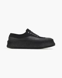 Jil Sander Plateau-Sneakers aus Canvas Schwarz