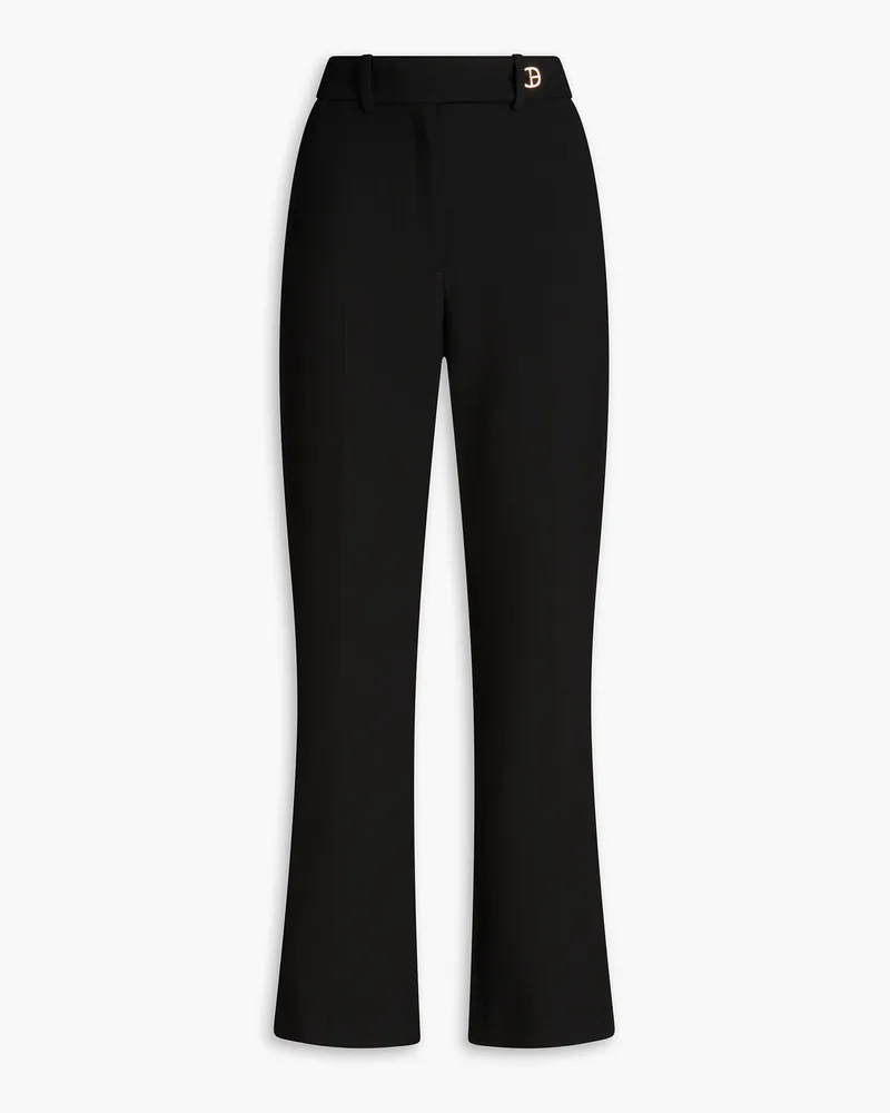 Claudie Pierlot Bootcut-Hose aus Crêpe Schwarz