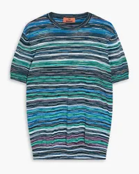 Missoni T-Shirt aus Häkelstrick aus Baumwolle inSpace-Dye-Optik Grün