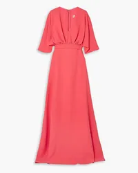 Elie Saab Robe aus Cady mit Raffungen Orange