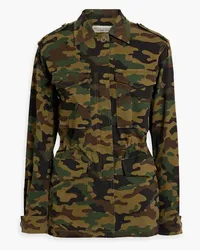 Nili Lotan Wren Jacke aus Twill aus einer Baumwollmischung mit Camouflage-Print Grün