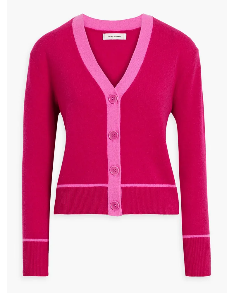 Chinti & Parker Cardigan aus einer Merinowoll-Kaschmirmischung Pink