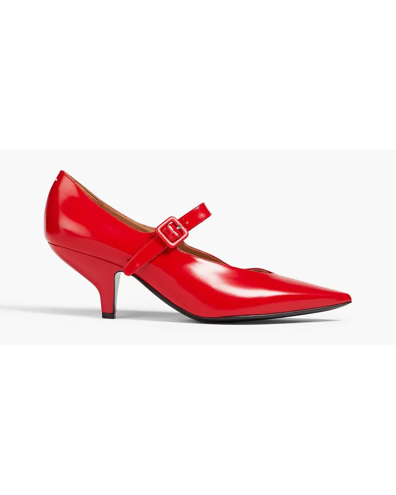 Maison Margiela Mary Jane Pumps Aus Glanzleder Rot