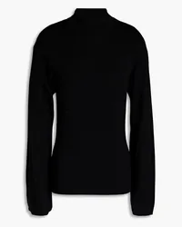 Vince Rollkragenpullover aus einer Modalmischung mit Cut-outs Schwarz