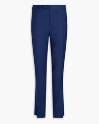 Canali Hose aus Woll-Twill Blau