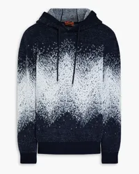 Missoni Hoodie aus Jacquard-Strick aus einer Wollmischung Blau