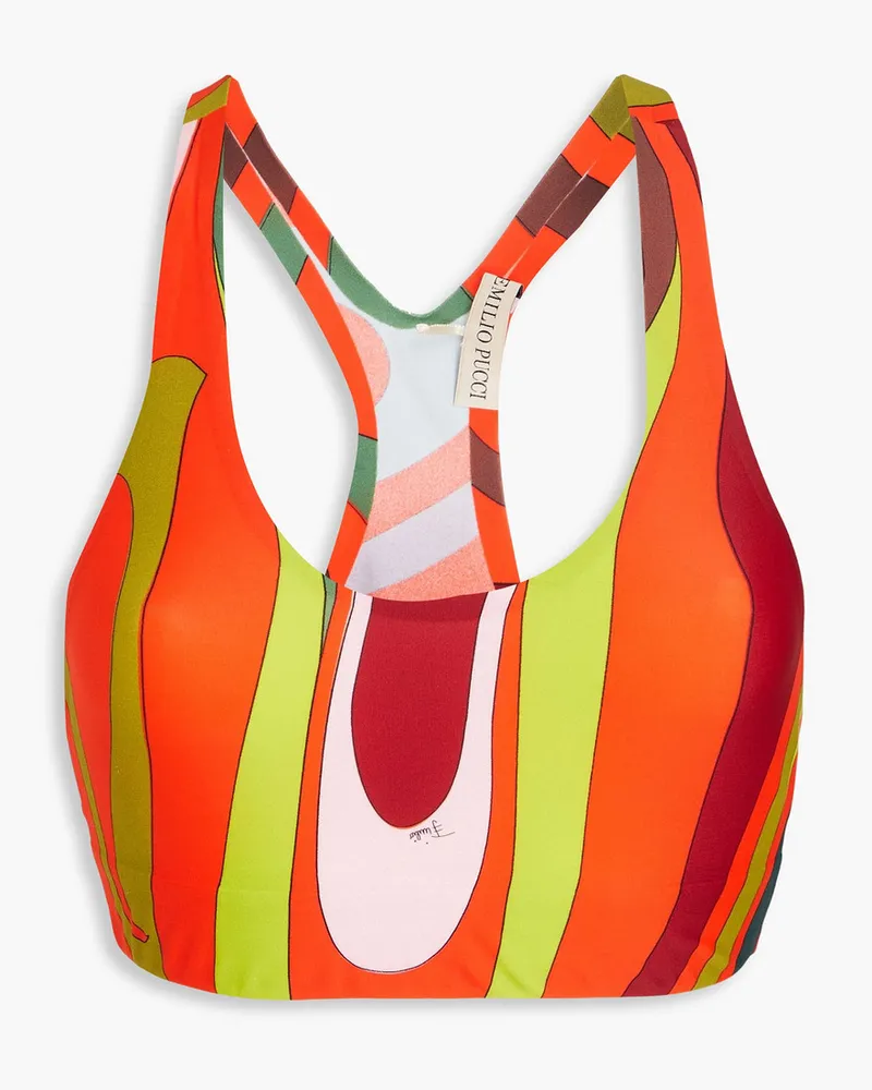 Emilio Pucci Sport Bh Mit Print Orange