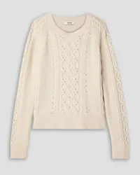 Jason Wu Zopfstrickpullover mit Verzierungen Weiß