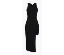 Kora asymmetrisches Midi-Kleid aus Ponte mit Cut-outs