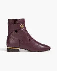 TOD'S Ankle Boots aus strukturiertem Leder Lila