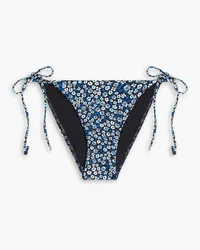 Matteau The String tief sitzendes Bikini-Höschen mit floralem Print Schwarz