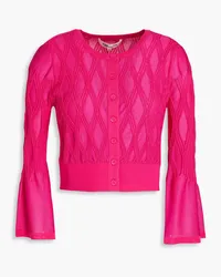 Diane von Furstenberg Charlie Cropped Cardigan aus Strick Pink