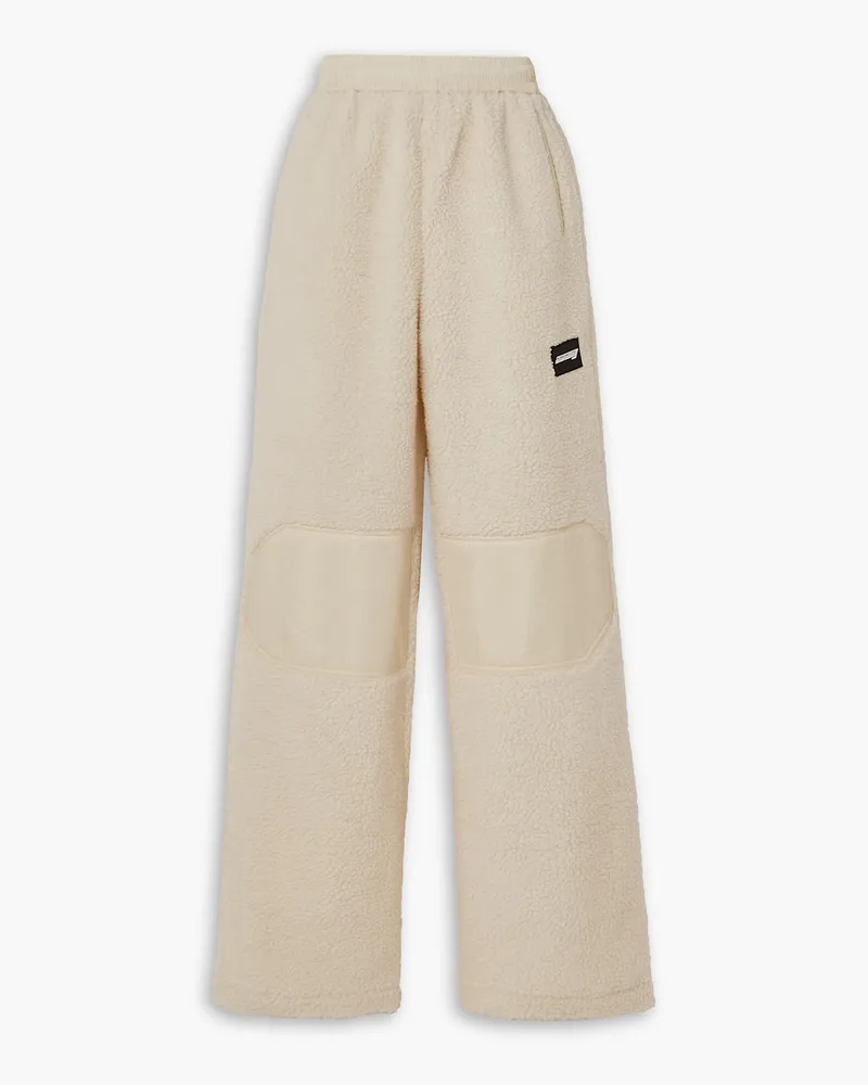 ROTATE Birger Christensen Sunday Sweatpants aus Shearling-Imitatmit Shell-Besatz und Applikationen Neutral