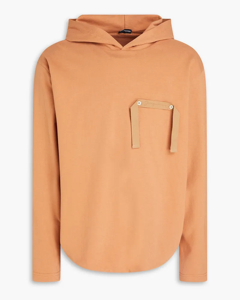 Jacquemus Desenho Hoodie aus Baumwoll-Jersey mit Applikationen Neutral