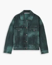 Stella McCartney Oversized-Jeansjacke mit Batikmuster Blau