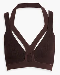 Dion Lee Bustier aus Rippstrick Braun