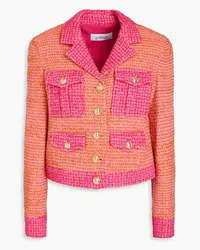 Derek Lam Arleth two-tone bouclé-tweed jacket Orange