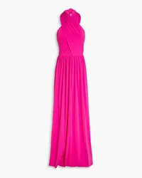 Halston Jennifer Neckholder-Robe aus Jersey mit Cut-outs Lila