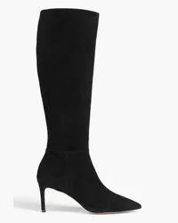 Stuart Weitzman Avenue 75 kniehohe Stiefel aus Veloursleder Schwarz