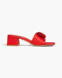 Gianvito Rossi Jaipur Mules aus Satin mit Kristallverzierung Rot