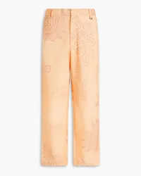 Jacquemus Banho Hose aus Baumwoll-Canvas mit Print Orange