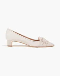 TOD'S Verzierte Pumps aus Leder und Veloursleder Pink