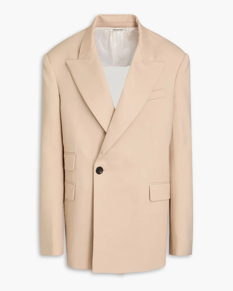 Peter Do Doppelreihiger Blazer aus Twill mit Cut-outs Neutral