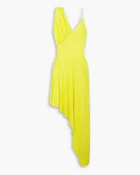 Stella McCartney Asymmetrisches Kleid aus Jersey Gelb