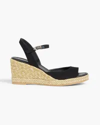 Stuart Weitzman Tia Espadrille-Wedges aus Canvas Schwarz