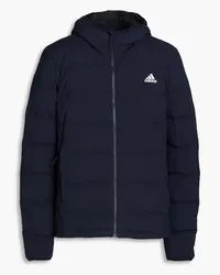 adidas Helionic Kapuzenjacke aus gestepptem Shell Blau