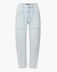 Veronica Beard Charlie hoch sitzende Cropped Karottenjeans Blau