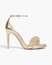 Alexandre Birman Francis 100 Sandalen aus -Leder Metallic