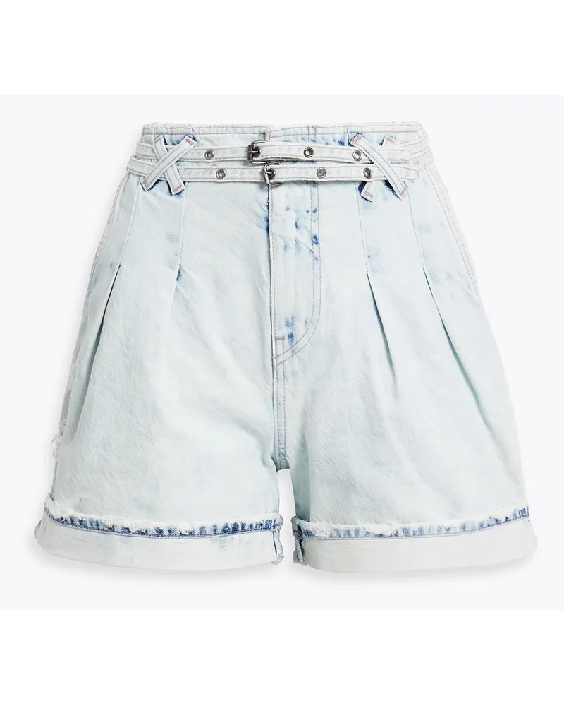 Retrofête Annika Jeansshorts inAcid-Waschung mit Falten Blau