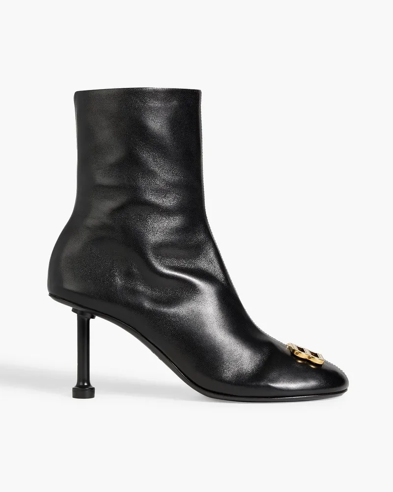 Balenciaga Groupie Ankle Boots aus Leder Schwarz