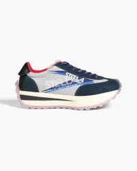 Stella McCartney Sneakers aus Shell mit Mesh-Einsatz Blau