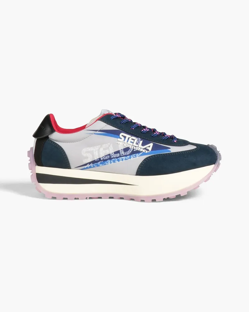 Stella McCartney Sneakers aus Shell mit Mesh-Einsatz Blau