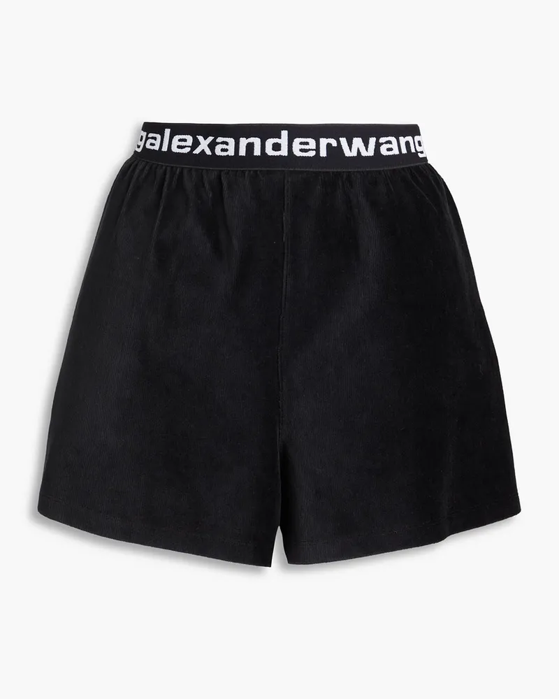 Alexander Wang Shorts aus Cord aus einer Stretch-Baumwollmischung Schwarz