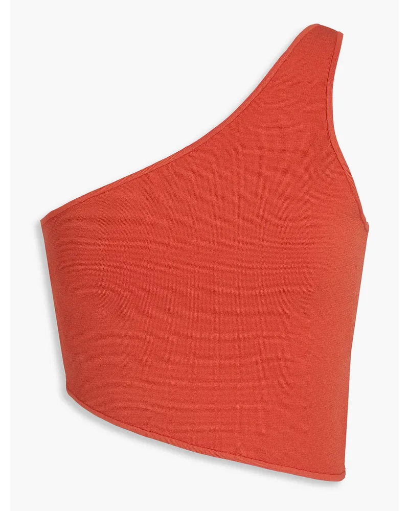 A.L.C. Asymmetrisches Oberteil aus Stretch-Jersey mit asymmetrischer Schulterpartie Rot