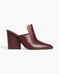 Ferragamo Malfa Mules aus Leder Burgunderrot