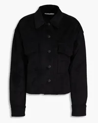 Rag & Bone Jaiden Jacke aus Stretch-Velourslederimitat Schwarz