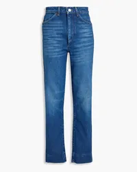 RE/DONE Hoch sitzende Jeans mit geradem Bein inausgewaschener Optik Blau