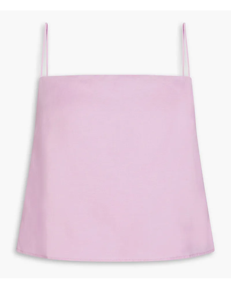 Onia Cropped Oberteil aus einer Leinen-Lyocellmischung Pink