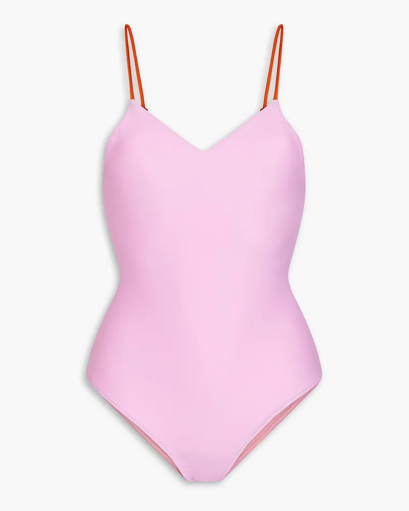 REJINA PYO Ava zweifarbiger Badeanzug Pink