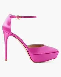 Gianvito Rossi Raso 85 mm Plateaupumps aus Satin Lila