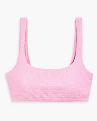 Alexander Wang Bikini-Oberteil aus Stretch-Jacquard Pink