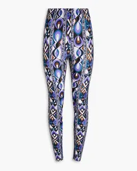 Emilio Pucci Bedruckte Leggings aus Stretch-Jersey Lila