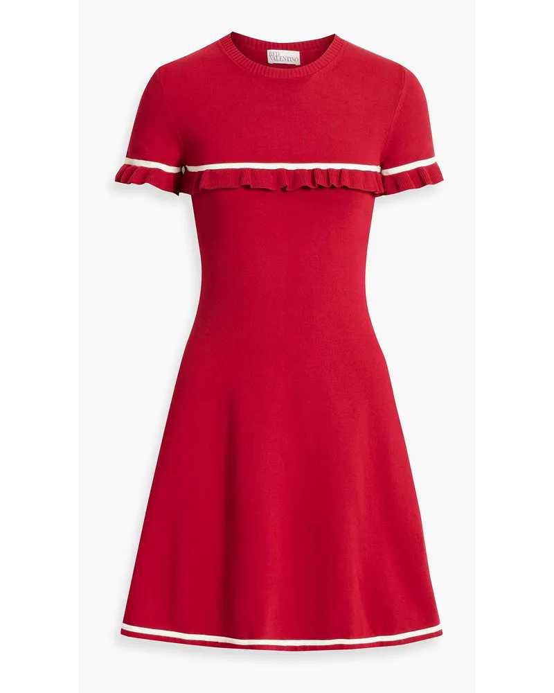 RED Valentino REDValentinoMini-Strickkleid mit Rüschen Rot