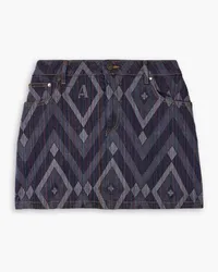 AHLUWALIA Bedruckter Mini-Jeansrock Bunt