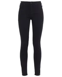 Mother Printed high-rise skinny jeans Schwarz