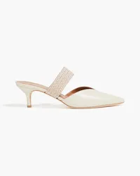 Malone Souliers Maisie Mules aus Schnur und Leder Grau